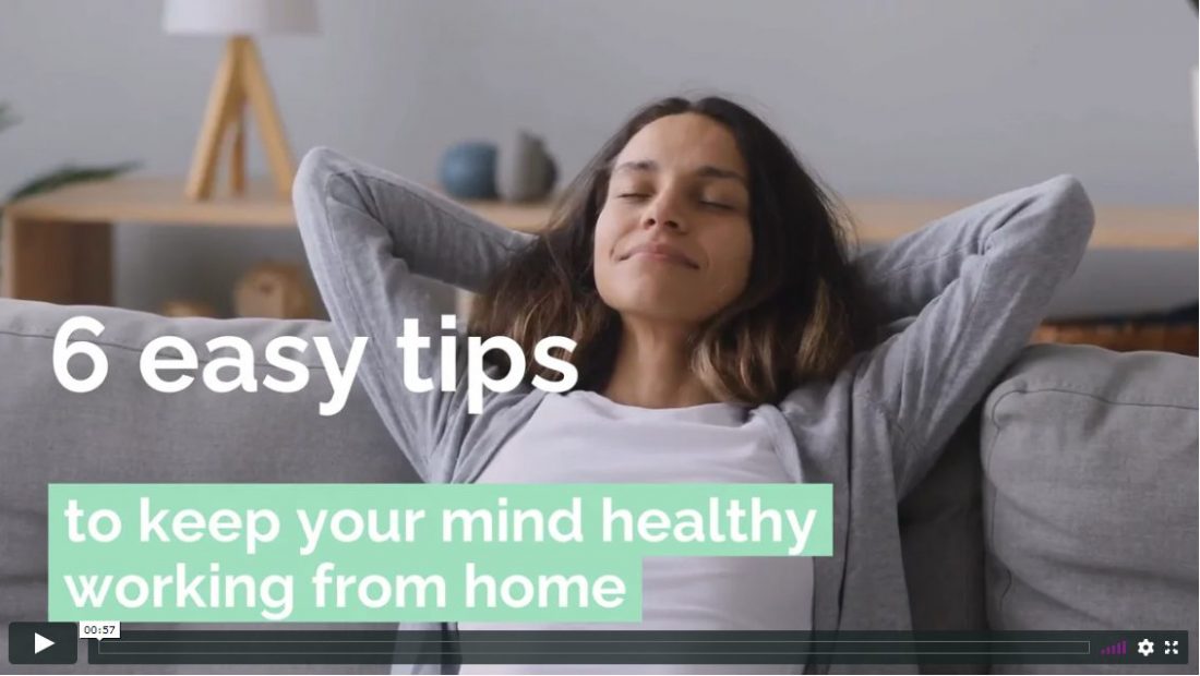 healthy mind working from home